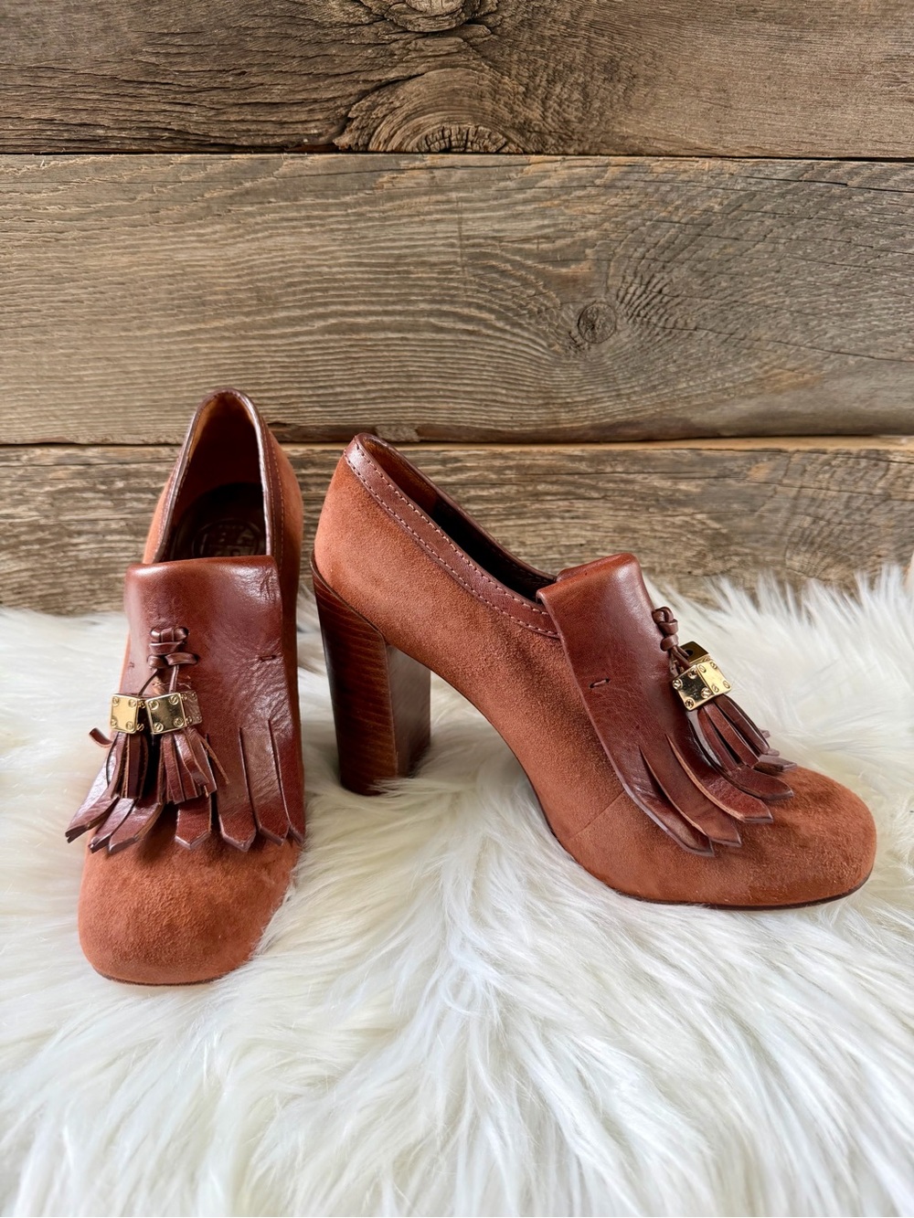 TORY BURCH | Arelia Suede Leather Kiltie Pumps
